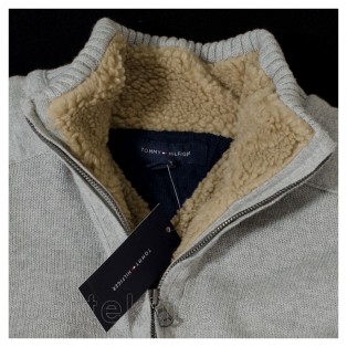TOMMY HILFIGER OCIEPLANY SWETER MESKI NA ZAMEK 